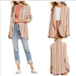 NEW Free People Simply stripe print blazer jacket